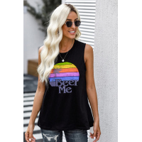 Beer Me Casual Black Tank