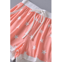 Salmon Star Print Leisure Shorts