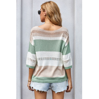 Spring Meadow Long Sleeve Loose Casual Knit Top 