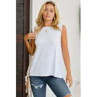 White Relaxed Flowy Tank Top