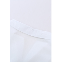 White Short Sleeve Button Solid Shirt