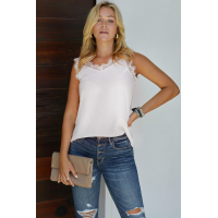 White Facade Lace Cami Tank Top