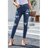 Distressed Frayed Skinny Jeans