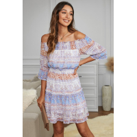 Zephyr Printed Off-the-shoulder Floral Dress