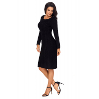 Black Womens Hand Knitted Sweater Dress