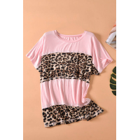 Leopard Patchwork Oversized Top