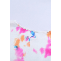 White Oversize Scrawl Print Long Sleeve Top