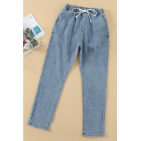 Drawstring Denim Jogger