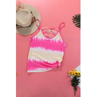 Rose Tie Dye Criss-Cross Camisole