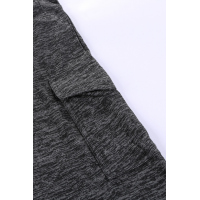 Heathered Black Pocketed Casual Joggers