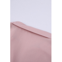 Pink Short Sleeve Button Solid Shirt