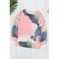 Tie-dye Relaxed Knit Long Sleeve Top