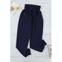 Blue Pocketed Casual Joggers