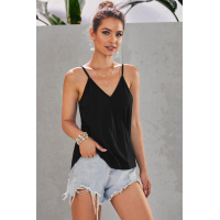 Black Spaghetti straps Slip Camisole