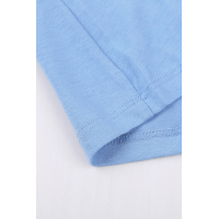 Sky Blue Color Block Pocketed T Shirt