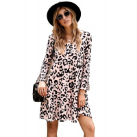 Leopard Tiered Babydoll Dress