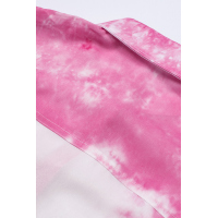 Pink Whirlwind Tie Dye Button Shirt with Pocket