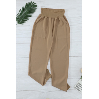 Khaki Pocketed Casual Joggers