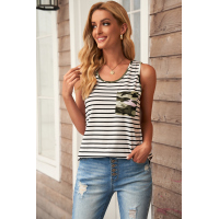 Camo & Stripe Tank Top