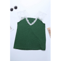 Green Lace Knit Tank