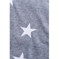 Dusty Blue Star Print Short Sleeve T-shirt 