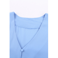 Sky Blue Forever Tonight Button Tie Top