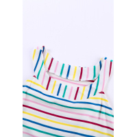 Colorful Striped Halter Tank Top