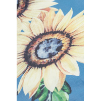 Sky Blue Sunflower Pattern Buttoned Slip Cami Dress