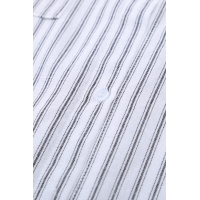 White Short Sleeve Striped Shirt