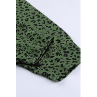 Green Breezy Leopard Joggers