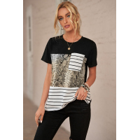 Snake Striped Camo Pocket T-Shirt