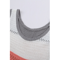 Multicolor Color Block Knitted Tank Top