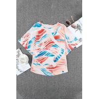 Tie-dye Print Flowy Dolman Top