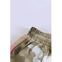 Elastic Waist Neon Camo Joggers