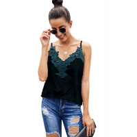 Green Whimsical Velvet Cami Tank