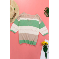 Spring Meadow Long Sleeve Loose Casual Knit Top 