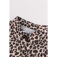 Leopard Short Sleeve Button Shirt