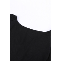 Black V Neck Sleeveless High Low Tank Top