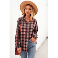 Multicolor Relaxed Fit Plaid Button Shirt