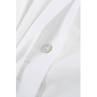 White Collared Button Short Sleeves Shirt