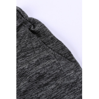 Heathered Black Pocketed Casual Joggers