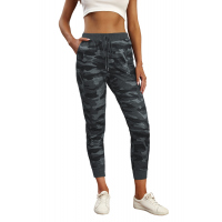 Gray Camouflage Drawstring Joggers