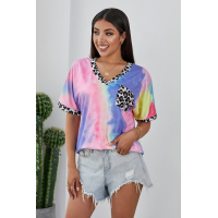 Hypnotized Tie Dye Leopard Top