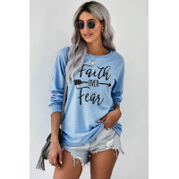 Faith OVER Fear Blue Shirt