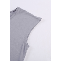 Gray Cut Out T-shirt