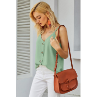 Spaghetti Strap Buttoned Tank Top