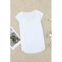 White Cut Out T-shirt