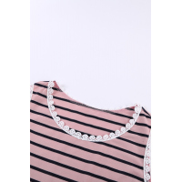 Pink Striped Tank Top