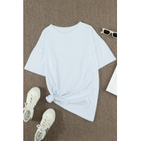 White Crew Neck Oversize Tee