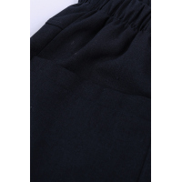 Blue Casual Drawstring Elastic Waist Pants with Pockets